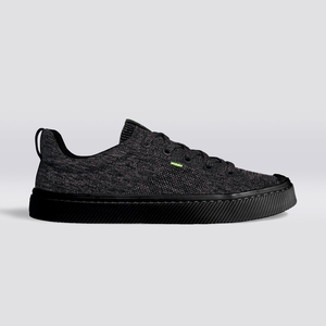 IBI Cariuma Low Top Bamboo Weave Knit Vegan Noir Femme | KFB-3185952